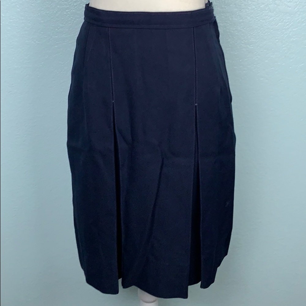 Vintage Dennis Uniform Pleated Skirt Blue 16PE